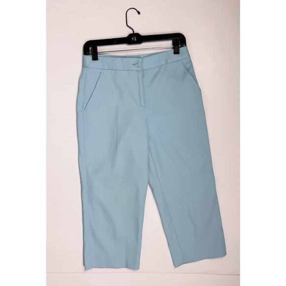 MOSCHINO Dress Pants Sky Blue Crop  Blend Sz IT38 US XS - Picture 1 of 9